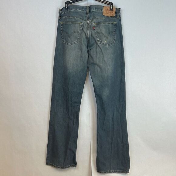 Levi’s Jeans Men’s Size W32 L34 Blue Denim Low Rise Bootcut Stretch Medium Wash - Picture 10 of 13